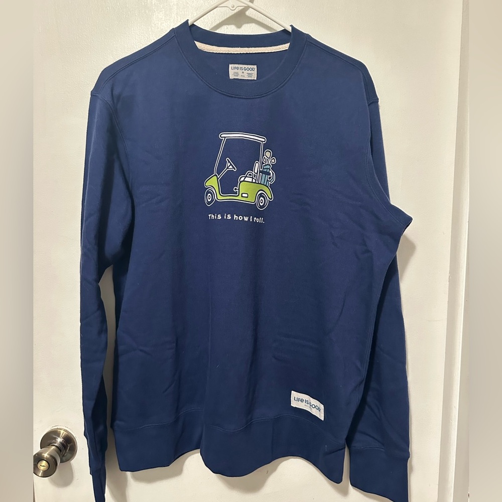 Life is Good Golf Cart sweatshirt Men’s M